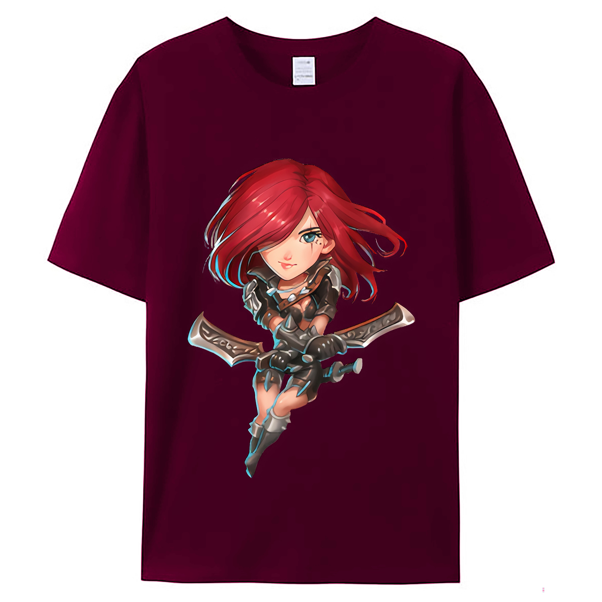 （画像用） リーグ・オブ・レジェンド League of Legends LOL レディースカジュアルプリントTシャツ（綿100％）
